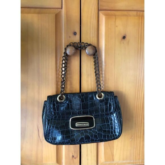 Antonio Melani Croc Chain Shoulder Bag - Picture 4 of 16